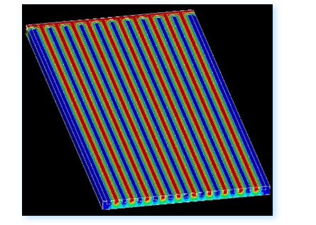 Electric field simulation of a dielectric sensor