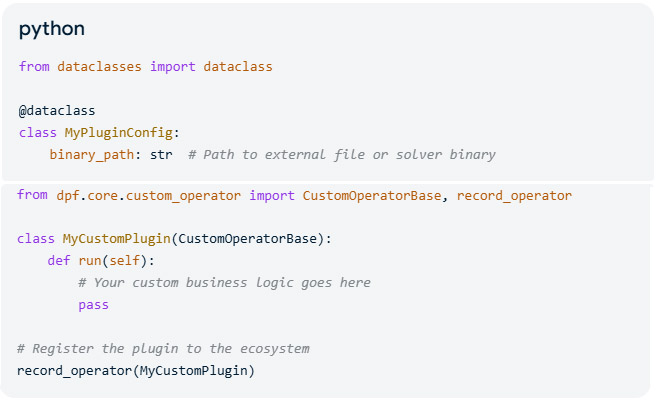 Flowphys programmatic access plugin interface